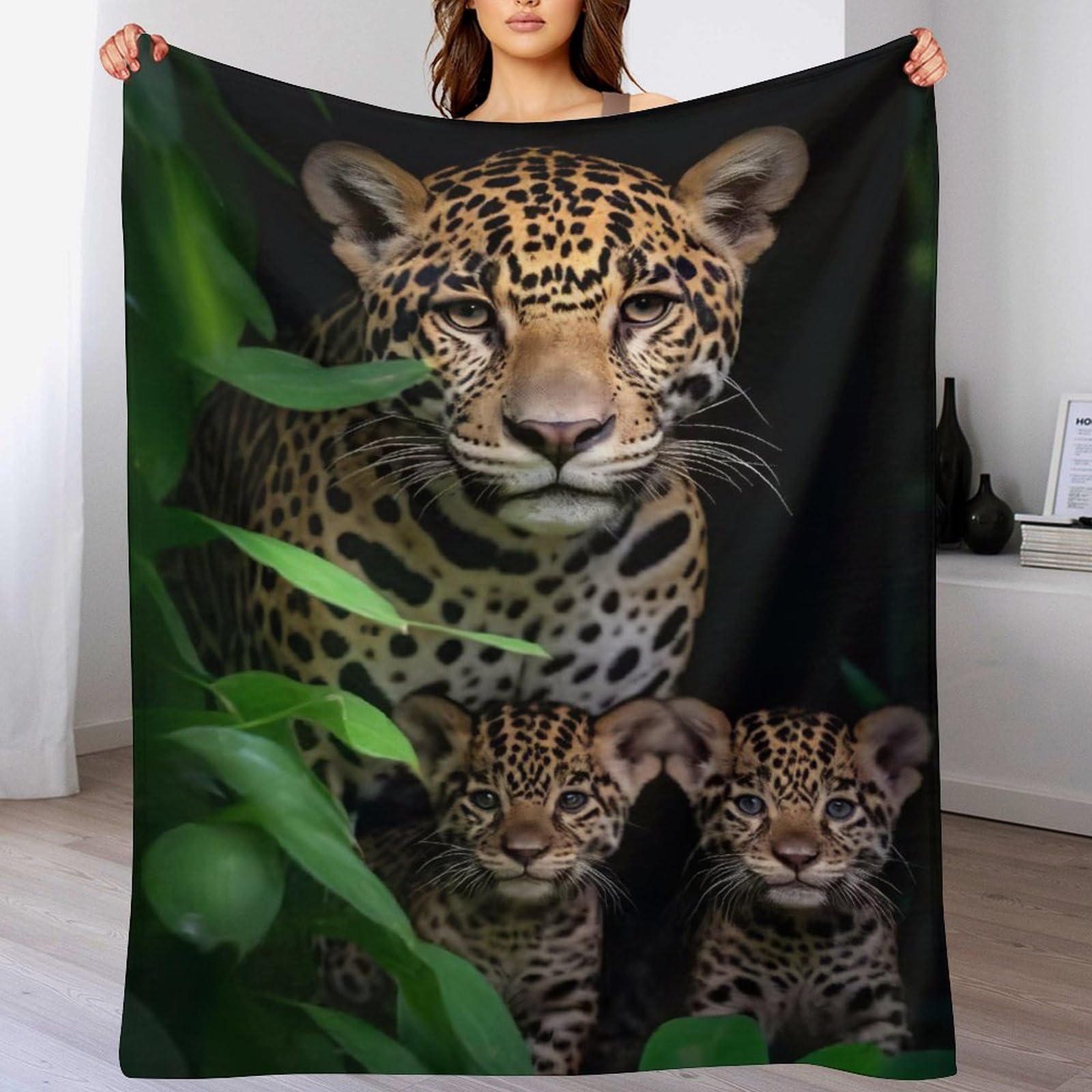 Couverture chaude léopard en flannel pour vos soirées cocooning