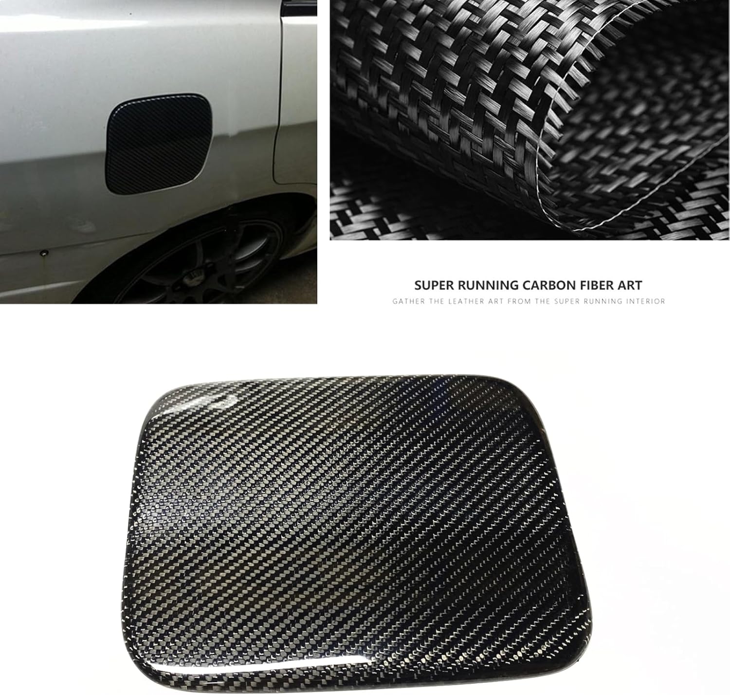 Carbon Fiber Fuel Gas Door Cover Kit For Subaru Impreza 9TH WRX STi 2002-2007 Black