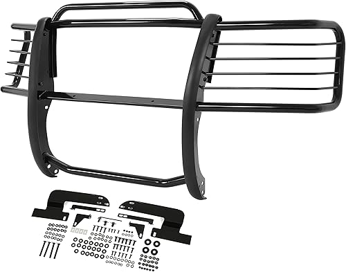 Miniatura 2 de HECASA Protector de cepillo de acero compatible con Chevrolet Chevy Colorado/GMC Canyon 2004-2012 negro parachoques parrilla protector protector de