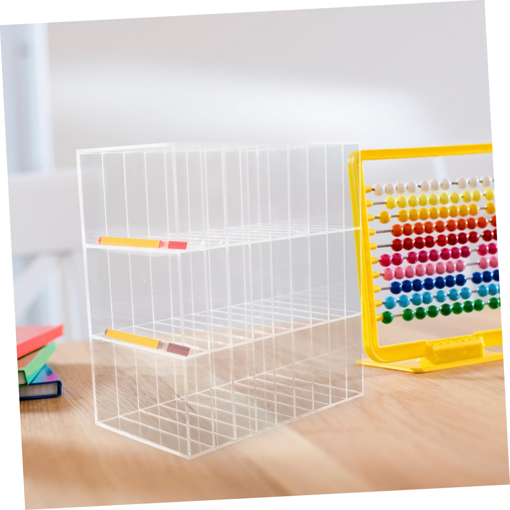 Portapenne per Pennarelli Portapenne da Tavolo Organizzatore da Scrivania Portatile per Scuola e Casa Realizzato in Materiale Acrilico