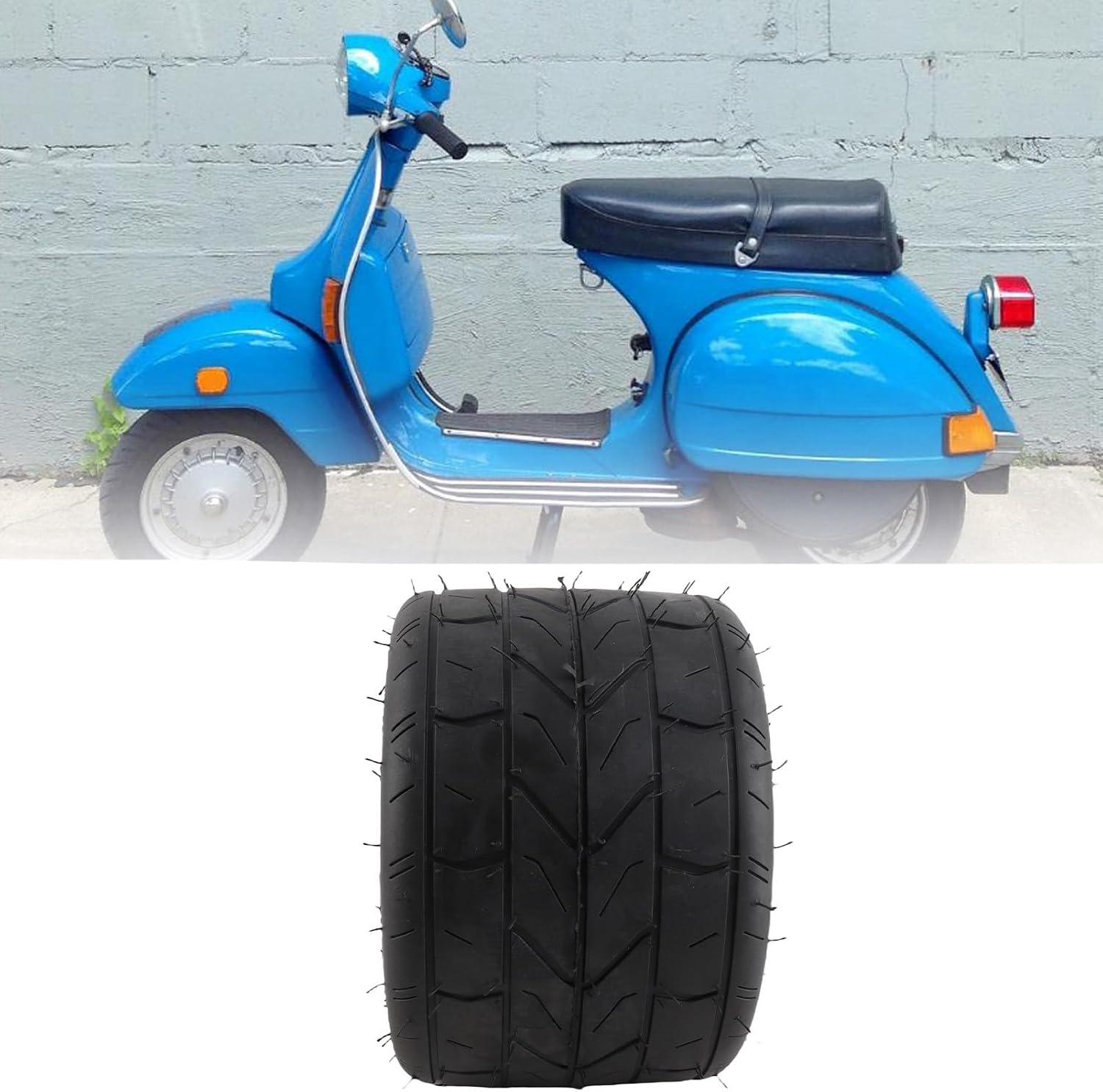 10 Inch Widened Tire Electric Scooter Motorcycle Vacuum Tubeless Tire with Resi and Shock Absorption for Electric Scooter Motor