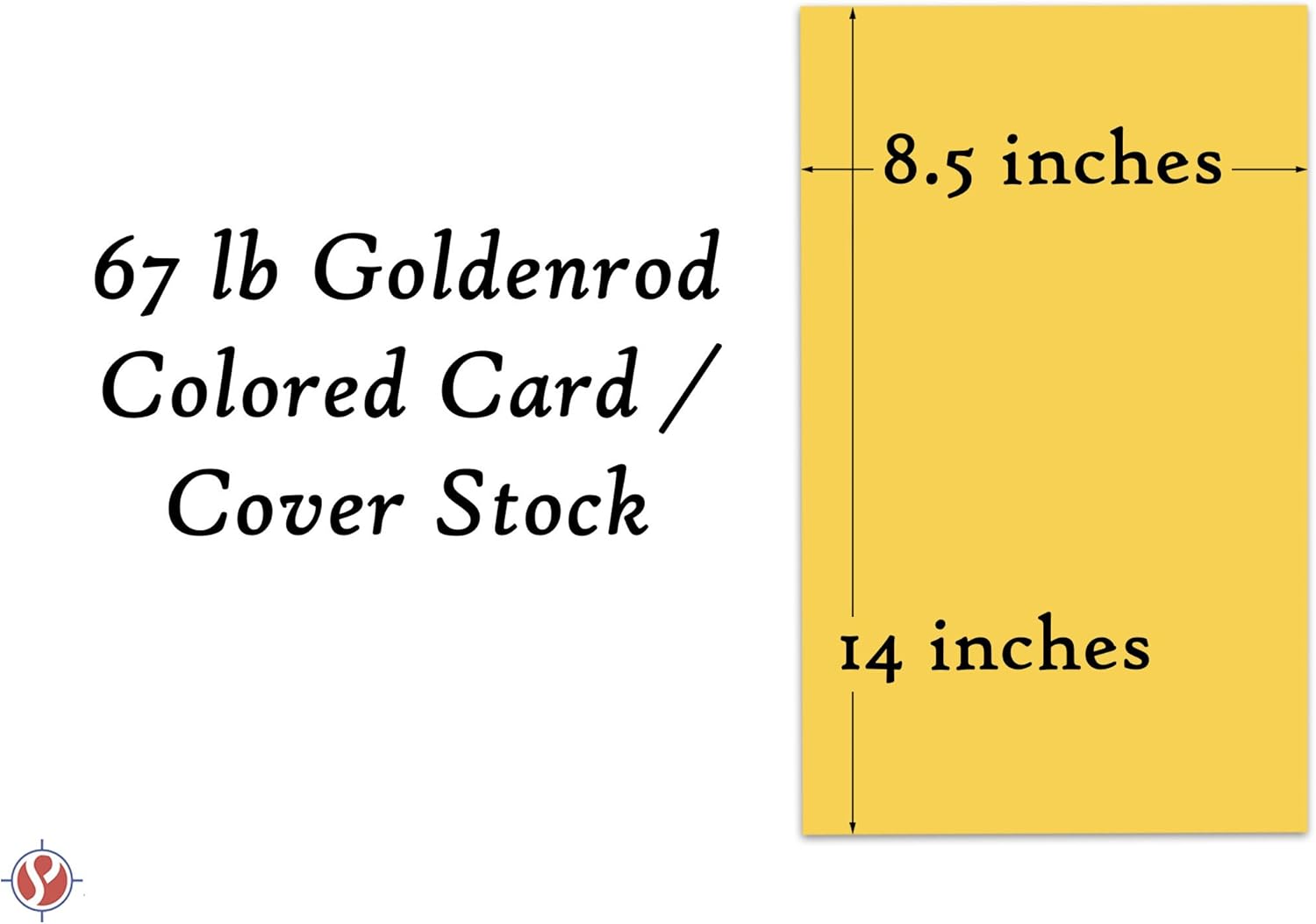 Goldenrod Pastel Color Card Stock | 67Lb Cover Cardstock | 8.5" x 14" Inches | 50 Sheets Per Pack : Office Products