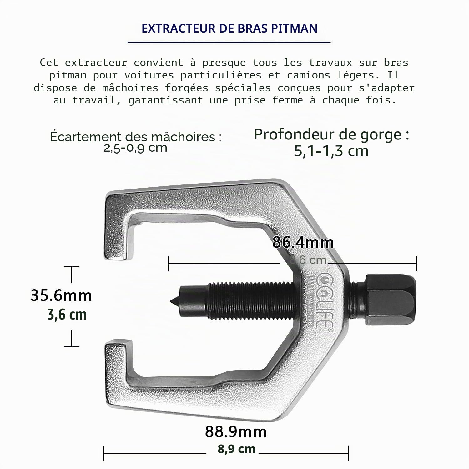 CCLIFE 5 pièces kit arrache rotule pour triangle de suspension Extracteur de rotule universel | Extracteur de rotule - Outil universel pour exprimer sans endommager tous les joints à rotule sur le châssis