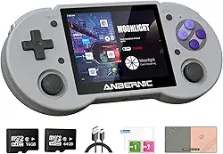 Dosnura Console De Jogos Portátil Rg353P Linux E Android Dual Os Rk3566 64 Bits, Cartão Tf De 64 Gb, Mais De 4.420 Jogos Clássicos, Tela Ips De 3,5 Polegadas, Bateria De 3.500 Mah, Suporte Para 5G