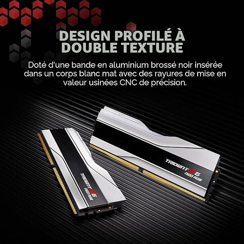G.Skill Trident Z5 Neo RGB Series DDR5 RAM (AMD Expo) 32GB (2x16GB) 6000MT/s CL30-36-36-96 1.35V U-DIMM Computer Memory - Matte White (F5-6000J3036F16GX2-TZ5NRW) - 4
