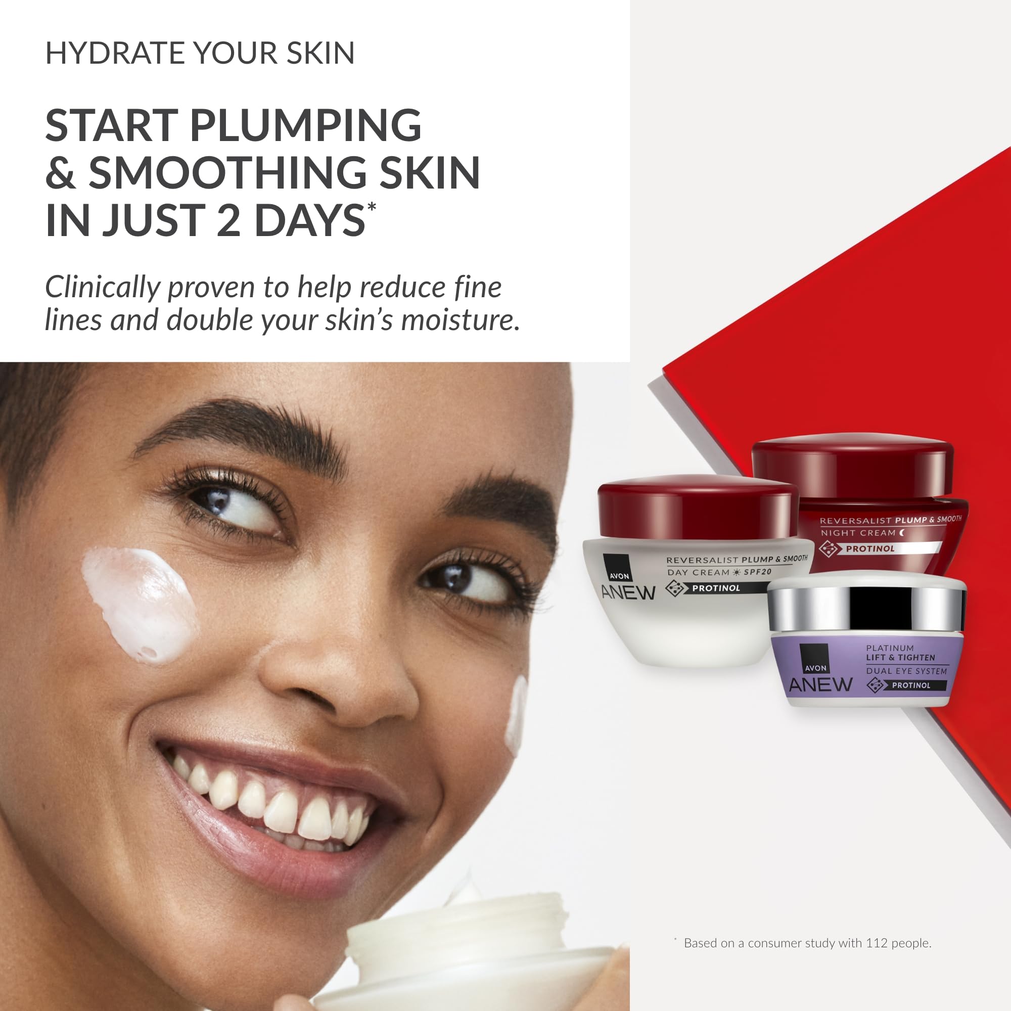 Avon Anew Reversalist Set, Day Cream 50ml + Night Cream 50ml + Eye Cream 20ml, Pack of 3, To Help Plump & Smooth - Image 2