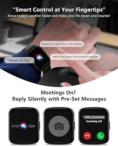 Miniatura 5 de Relojes inteligentes para hombres y mujeres fitness - rastreador de fitness con monitor iP68 impermeable 100+ modo deportivo rastreadores de