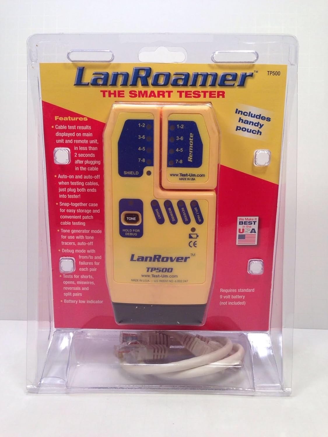 TestUm TP500 LanRoamer CAT5 Tester Herramientas y
