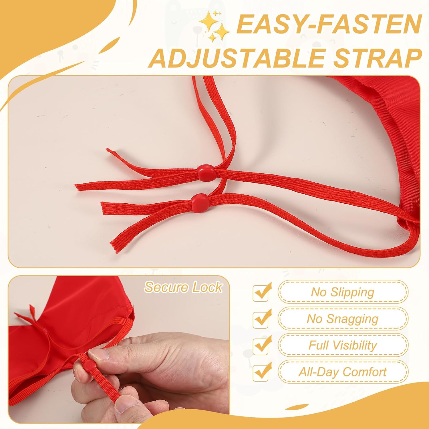 Cat Shower Cap, Dog Shower Caps with Adjustable Strap, Reusable Waterproof Pet Ear Cover Protection Bathing Accessories, (Red), Intended for Kitten/Small Puppies/Grooming image 4