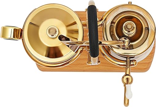 DGJMuu Supreme Edition Siphon Balance - Cafetera de café al vacío (400 ml, base de madera natural y pomo de tapa, cafetera y té)5