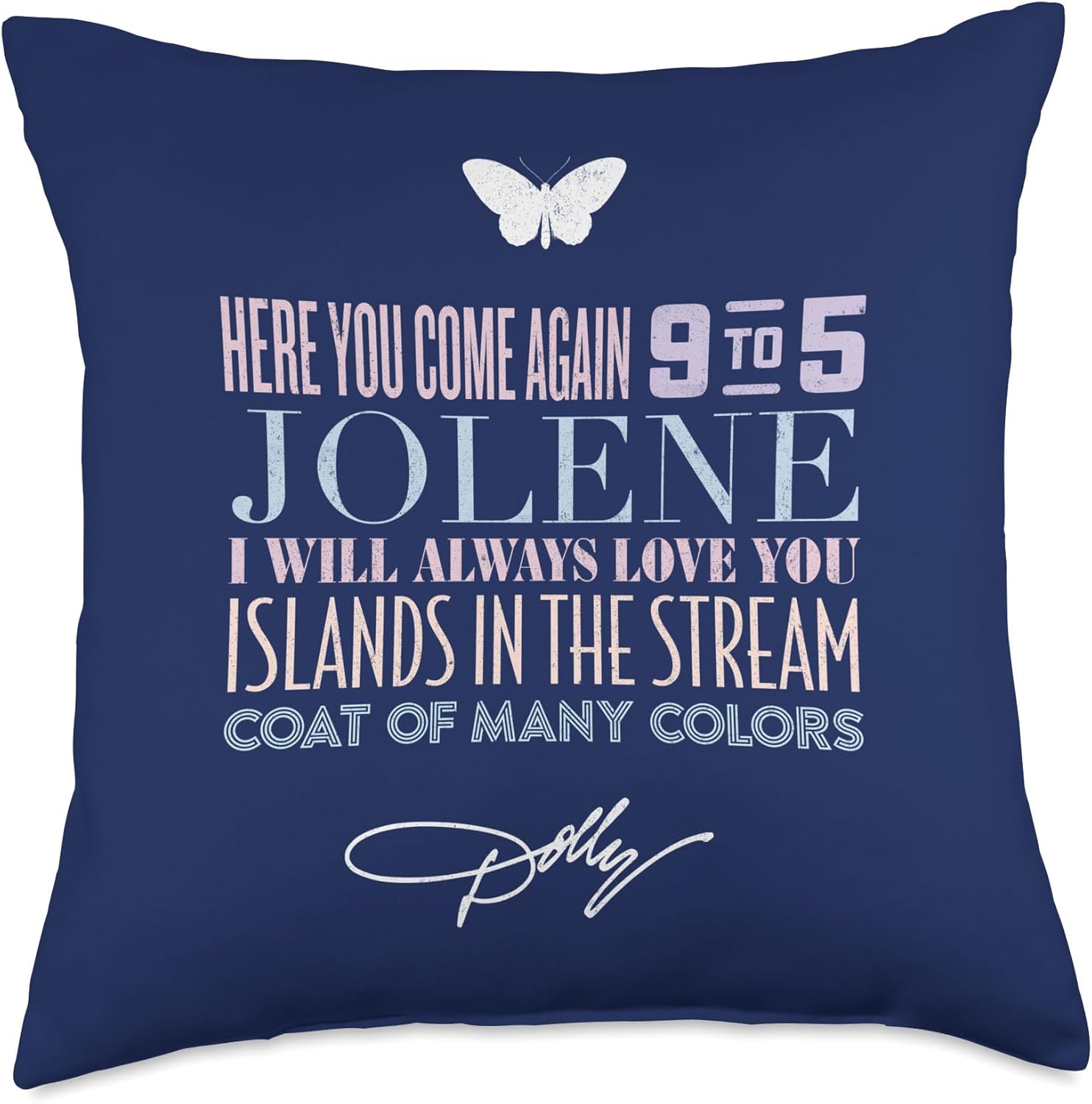 Dolly Parton Greatest Hits Throw Pillow