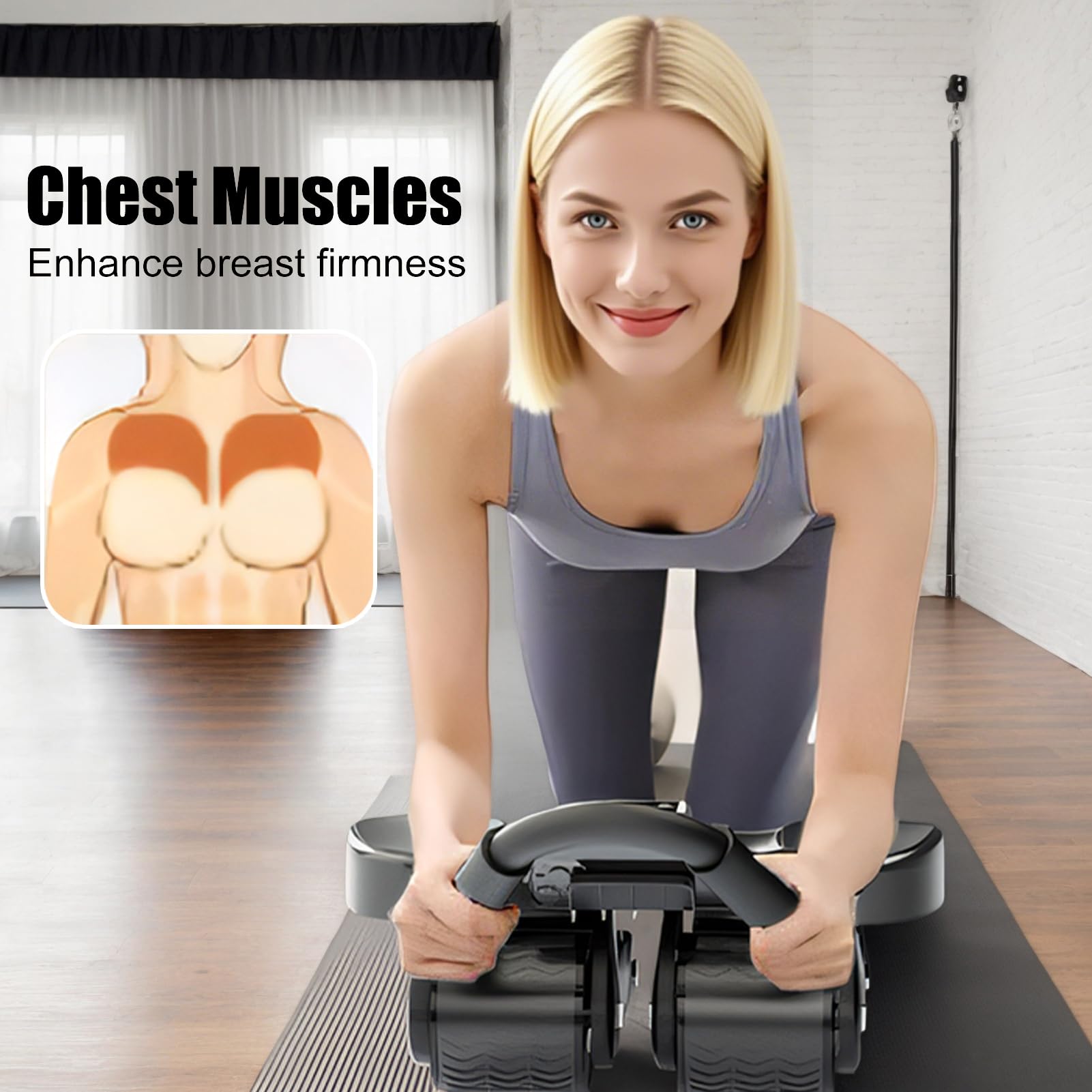 Roller AB, cichy sprzęt oporowy, automatyczna rolka, narzędzie fitness do podparcia łokcia dla początkujących, mężczyzn, sportu, domu, podróży, kajaka