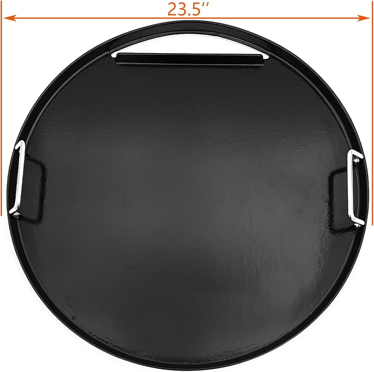 Cast Iron Full-size Round Flat Top Grill Cooking Griddles Plate for BGE, Big Green Egg XL, Kamado Joe Big Joe I, II III Smokers 24-inch Charcoal Grill And Fire Pit Camping, Picnics Cooking Griddle