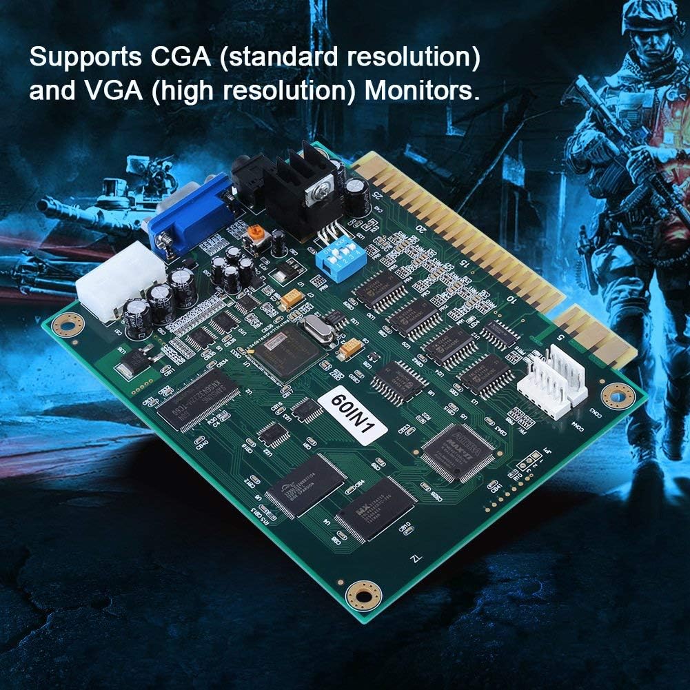 🔥 Arcade Game 60 in 1 PCB Board Multi Game Board with VGA/CGA Output for Table Arcade Game Machine 60% Off Discount Arcade Game 60 in 1 PCB Board Multi Game Board with VGA/CGA Output for Table Arcade Game Machine