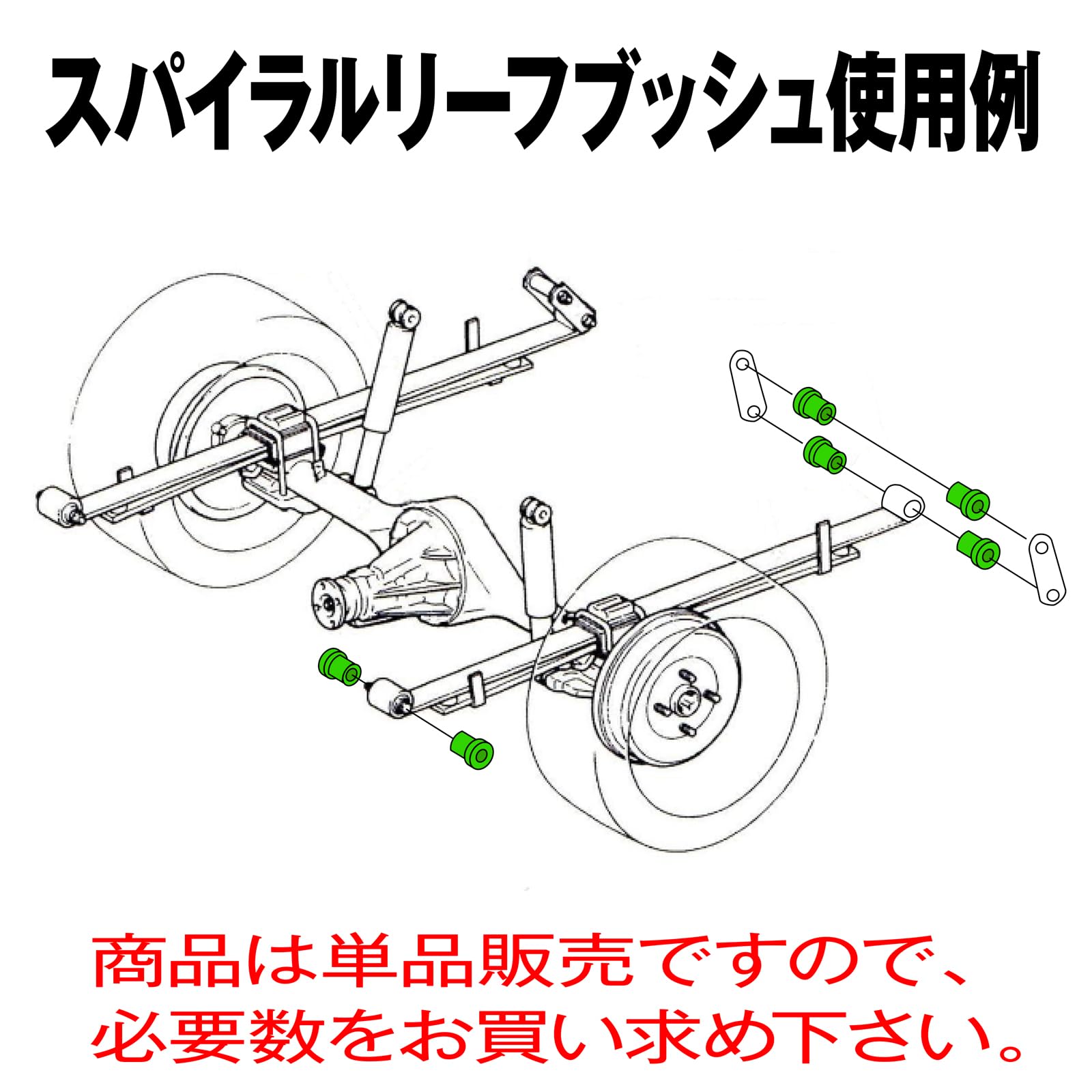 Amazon.co.jp: ZEAL スパイラルリーフブッシュ ランクル用【プロ