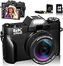 6K Digital Camera for Photography Autofocus, 64MP WiFi Vlogging Camera for YouTube ...