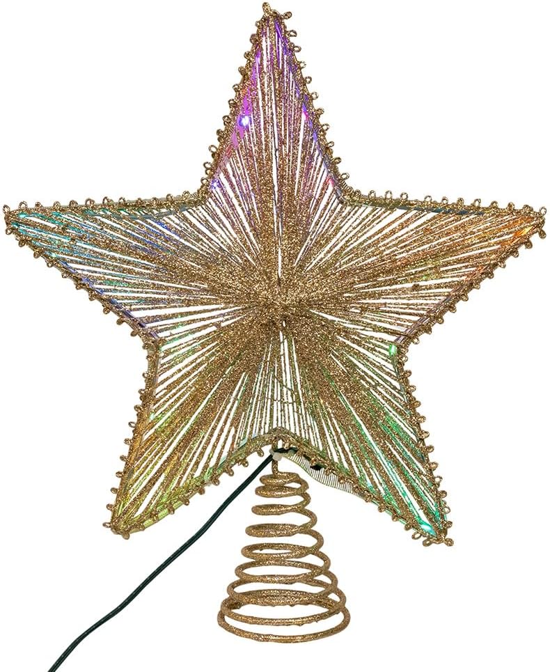 Kurt Adler 11.5" 27 Lights Multicolor LED Star Treetop