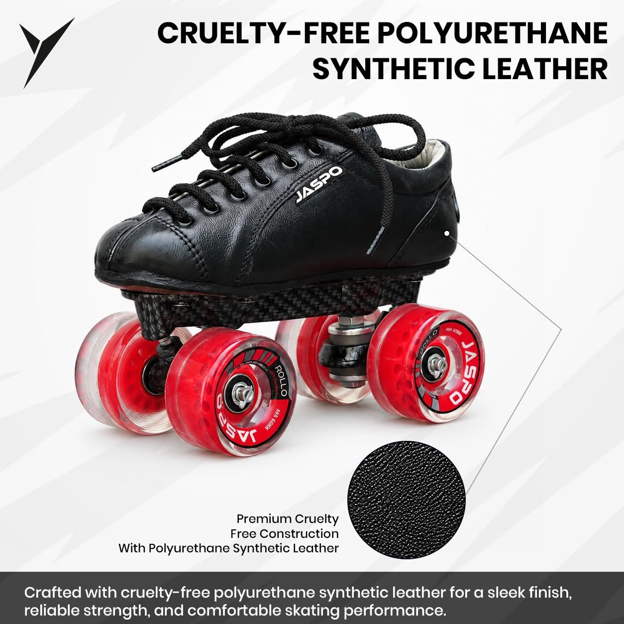 jaspo Unisex Pro Hyper Quad Outdoor Wheel Shoe Skates (8 Uk(Foot Length 27.3 Cms), Red) 3