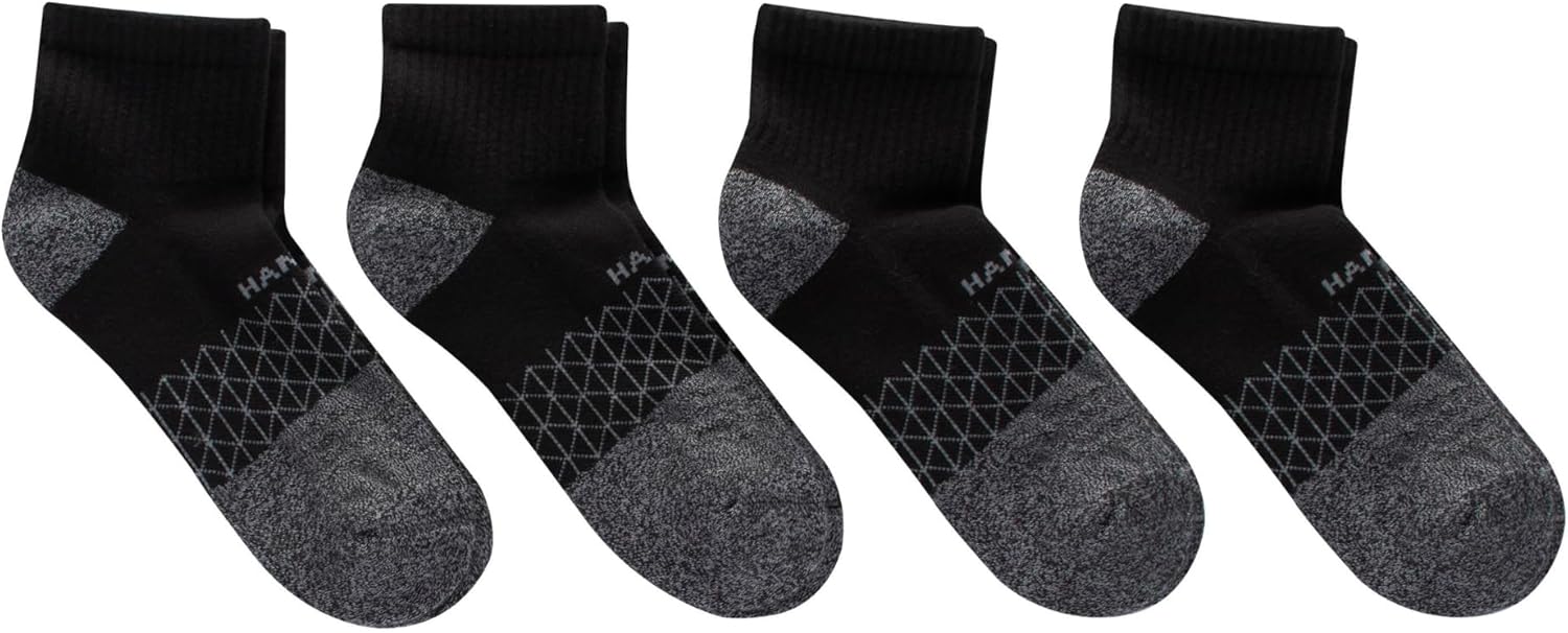 Hanes Men's Absolute Active Cushioned Ankle Socks (4-Pack) - Image 2