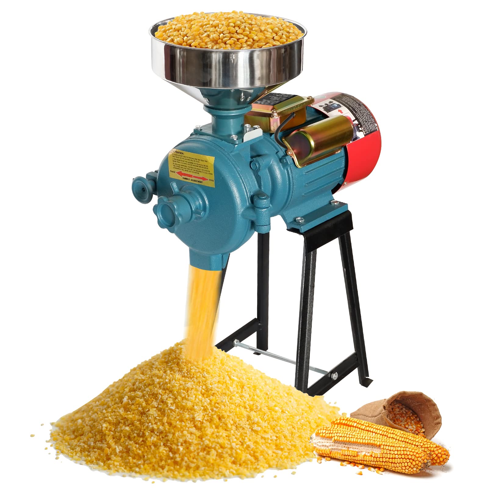 Buy H&ZT 110V Electric Grinder Machine, 3000W Flour Mill Corn Cereals