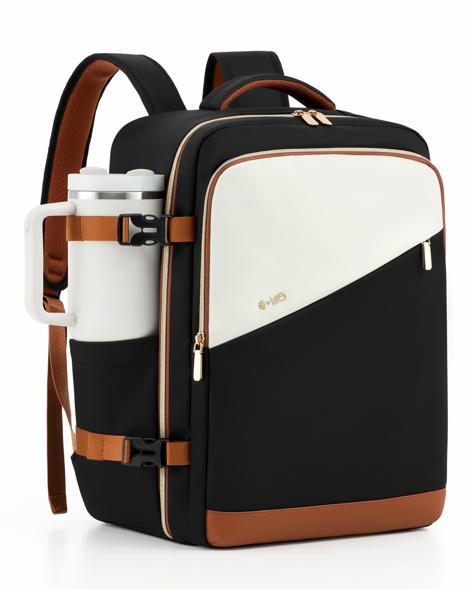 COOLIFE Handgepäck Rucksack Ryanair 40x30x20, 24L Reiserucksack für Damen Herren mit Laptopfach, Flugzeug Handgepäck für Wizz Air, Eurowings, Wasserabweisend, Kurztrip Wochenendausflug