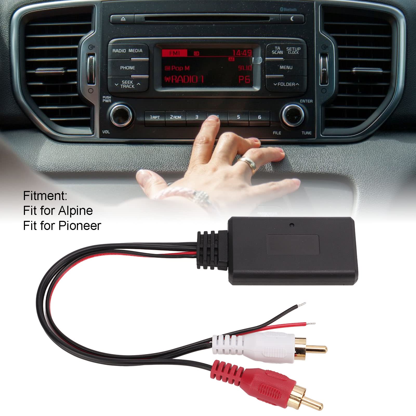 Modulo Bluetooth Universale per Auto Adattatore Musicale Aux Cavo Audio Modulo Bluetooth per Auto Adattatore AUX per Alpine