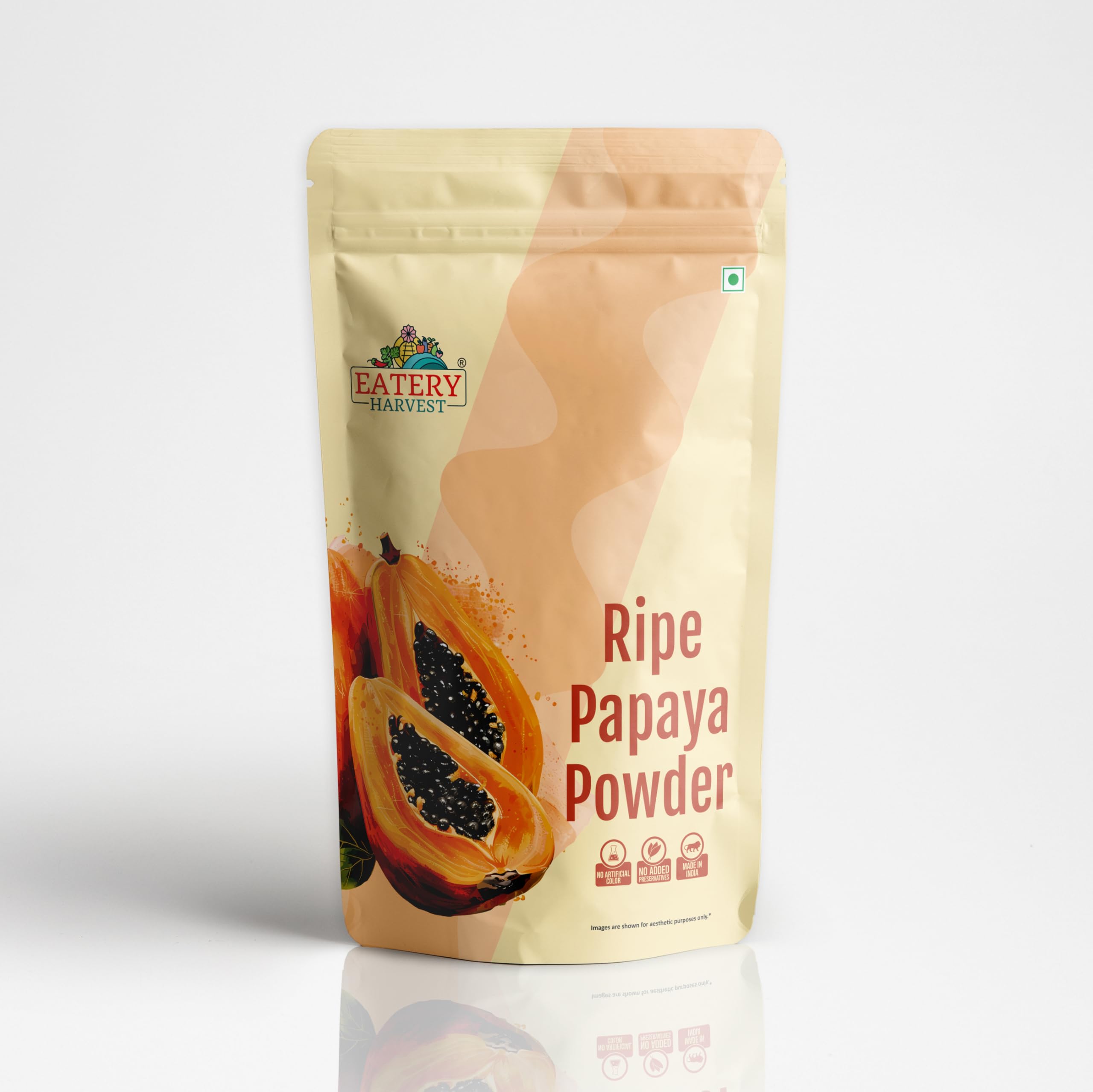 Saipro's Ripe Papaya Fruit Powder 200 gm, For Food| Juice| Smoothie| Ingredient in mocktail beverages, cooking, baking, cometics, all natural No Artificial, No added Color, No Preservatives, Tenderizer