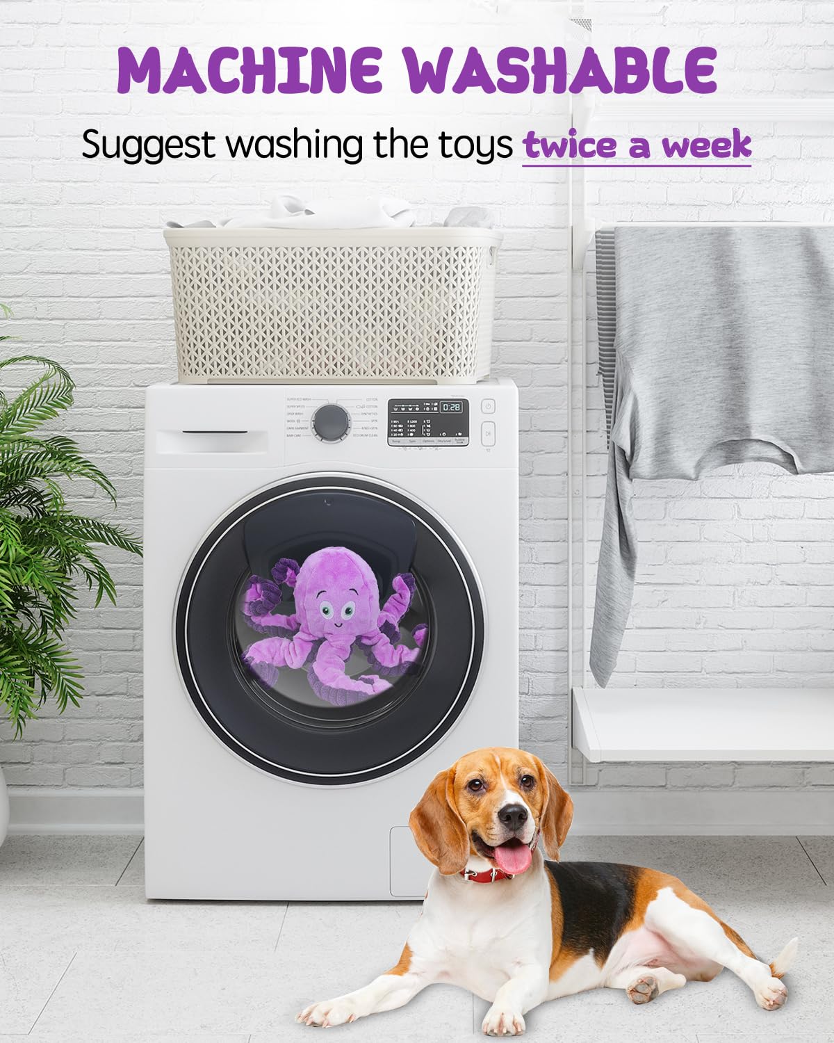 Juguetes chirriantes para perros, juguetes chirriantes de peluche suave para perros pequeños, medianos y grandes
