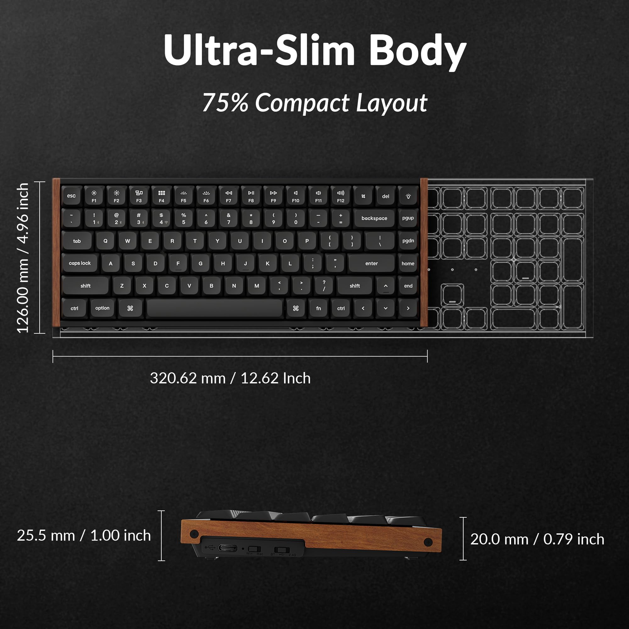 Amazon.com: Keychron K3 Ultra 8K Wireless Mechanical Keyboard, 75