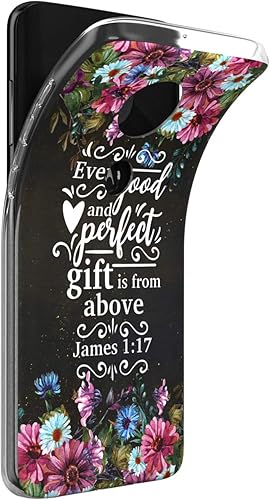 Miniatura 2 de Mertak Funda de teléfono compatible con Motorola Edge + Moto G9 G8 Plus G7 Play Power Z4 James 117 de silicona protectora flexible con cita