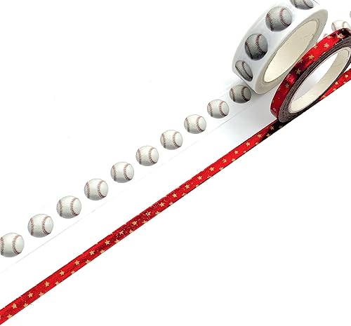 Paper House Productions Sticky Pix - Juego de 2 rollos de cinta adhesiva Washi para álbumes de recortes y manualidades