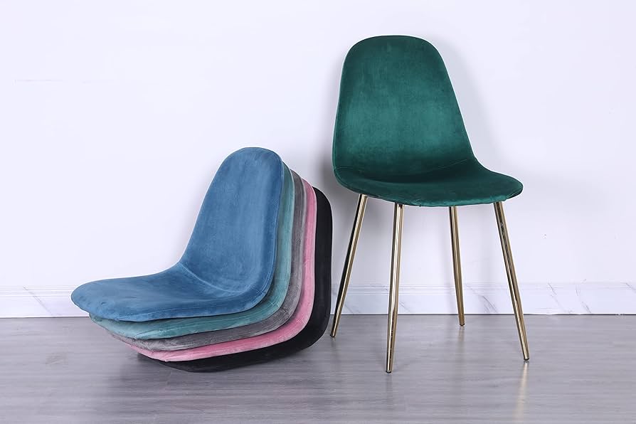 Amazon｜Pozbee ベルベットダイニングチェア 4点セット モダンな