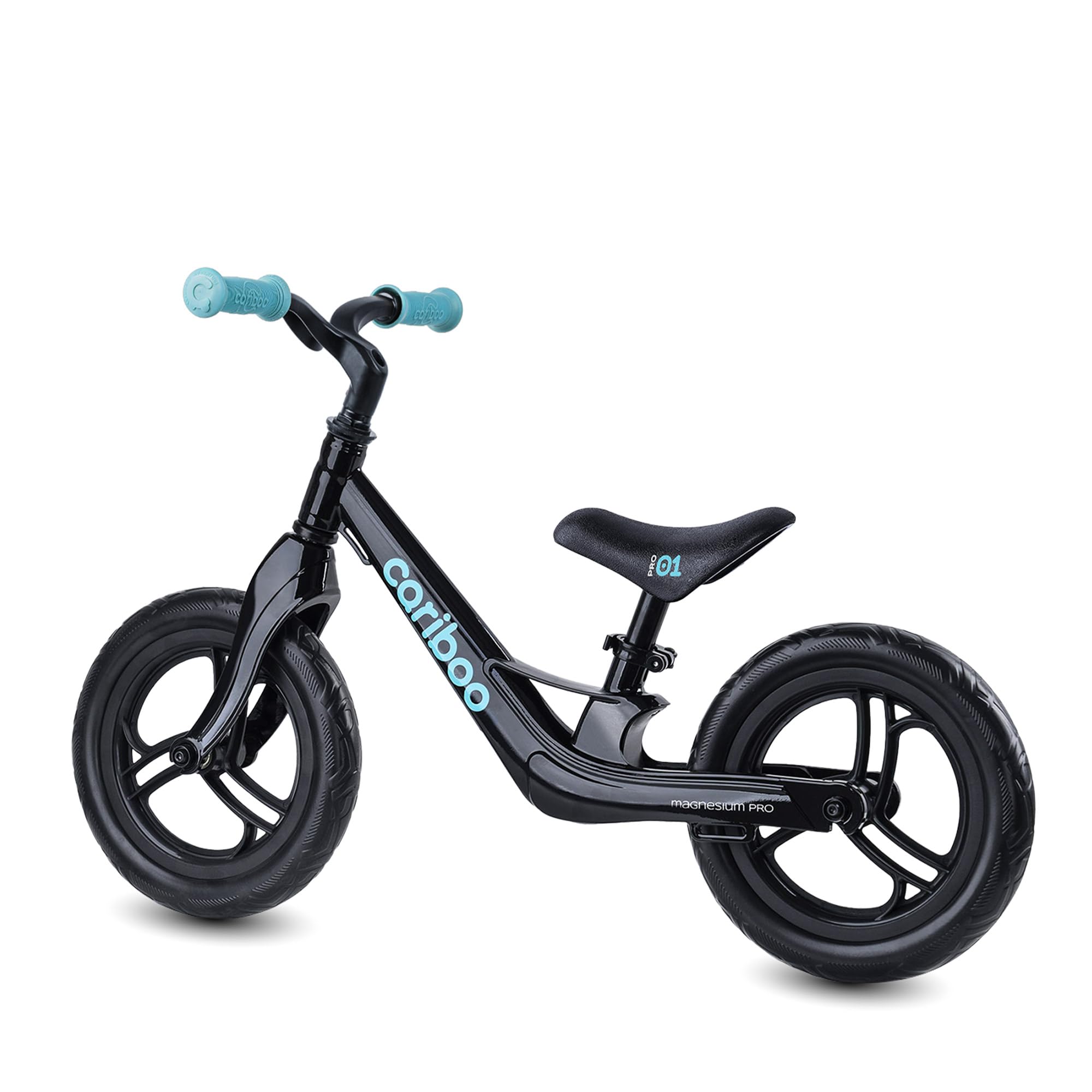 cariboo Magnesium Pro Bicicleta Sin Pedales para Niños Desde 2 Años Ultraligera Cuadro De Magnesio Ruedas 12 Pulgadas Sillín Ajustable hasta 30 Kg Montaje Rápido