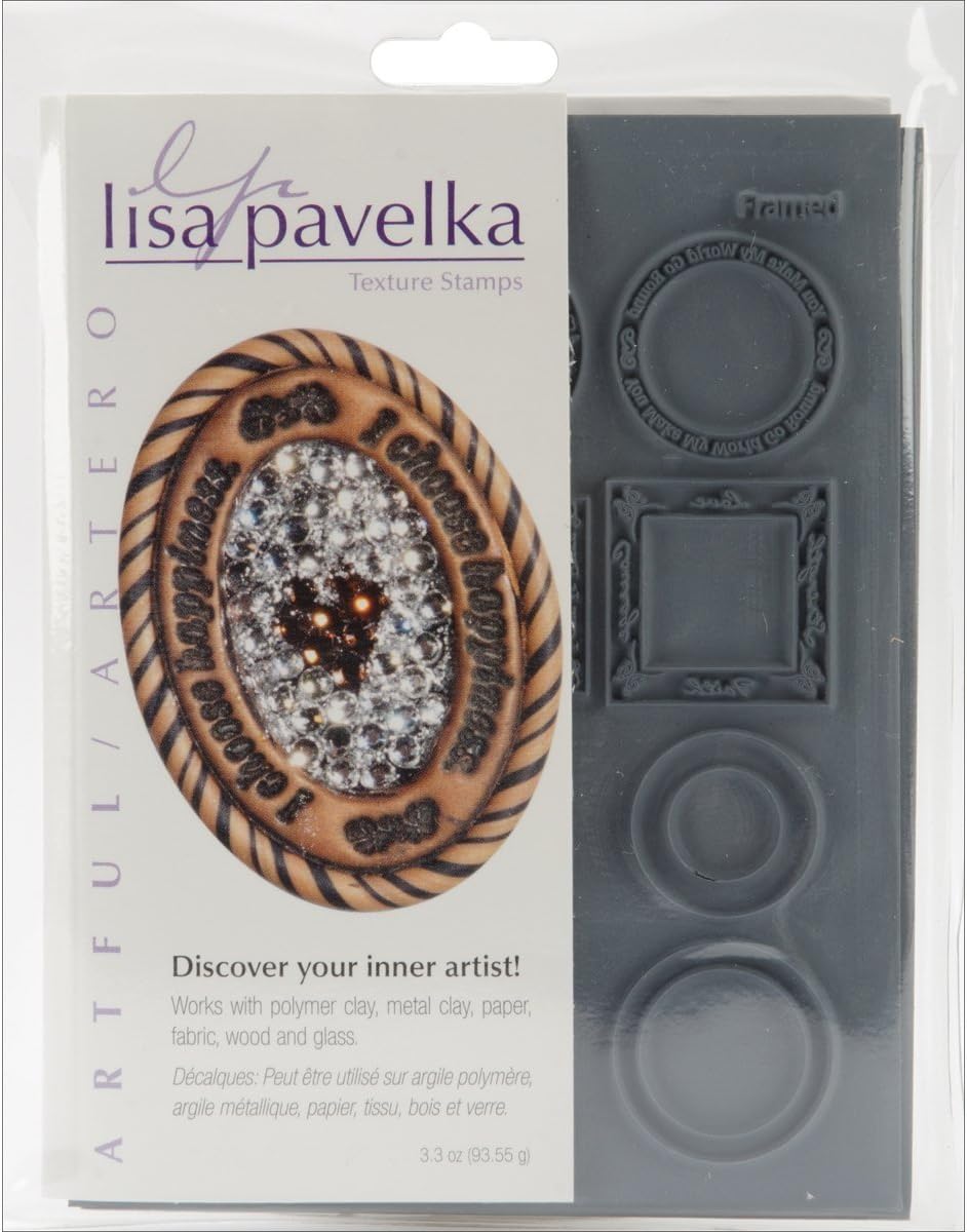 Lisa Pavelka Texture Stamp Set 4.25x5.5 2/Pkg-Artful - Framed & Bloomin'