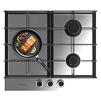Cecotec Piano Cottura a Gas a 3 Fuochi Bolero Squad G 3400F Inox. 6.2kW