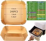 AYGXU Air Fryer Paper Liners, Disposable Liner for Ninja Dual Fryer, Parchment Paper, Food Grade and Baking Waterproof Oil Proof, Roasting(125PCS)