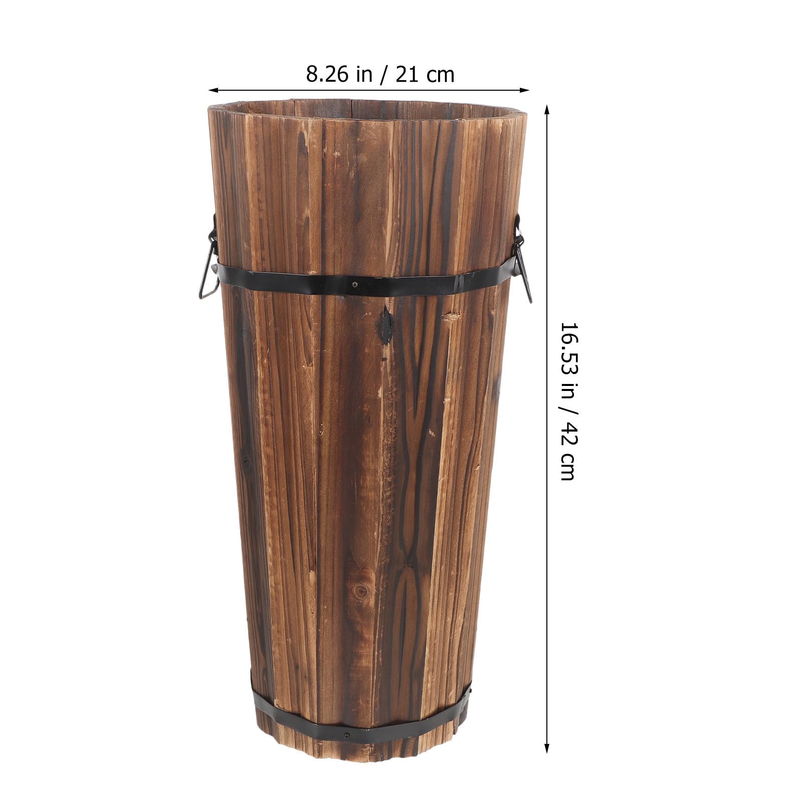 Vaso in Legno per Piante, Marrone, per Casa e Ufficio
