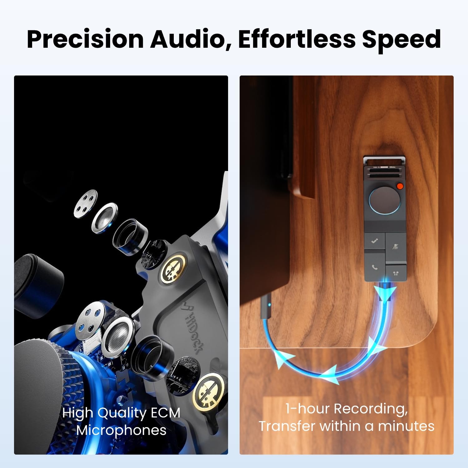 Amazon.com: HiDock P1 AI Voice Recorder: Smart Voice Recorder Work