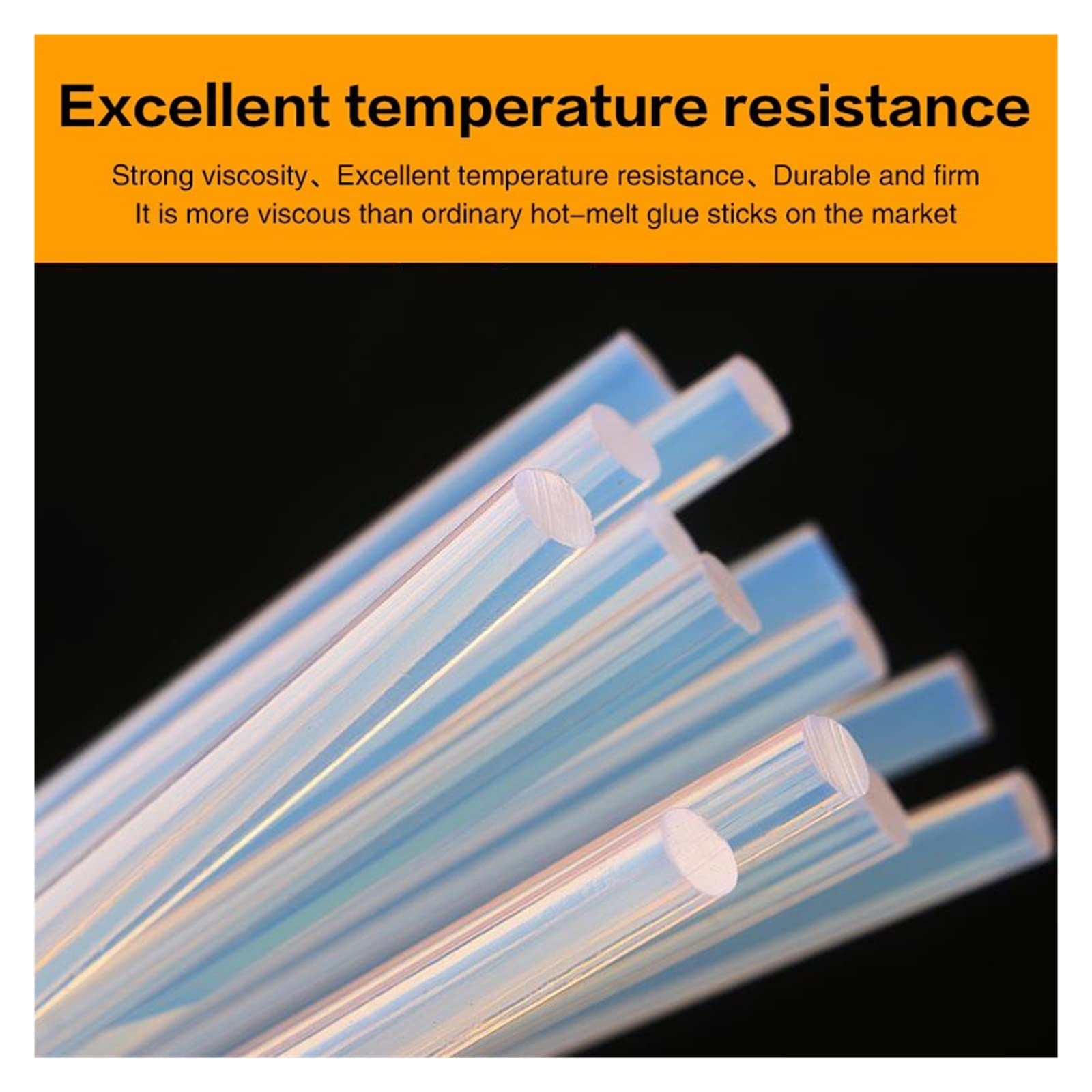 Bastoncini di colla, Stick di colla a caldo da 7/11 mm, stick di colla trasparente resistente alla temperatura(280mm,11mm)