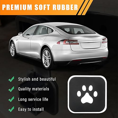 Miniatura 4 de Ziciner Cubierta de enganche de remolque de automóvil, cubierta de enganche de 2 pulgadas, inserto de enchufe de tubo receptor de goma, cubiertas de