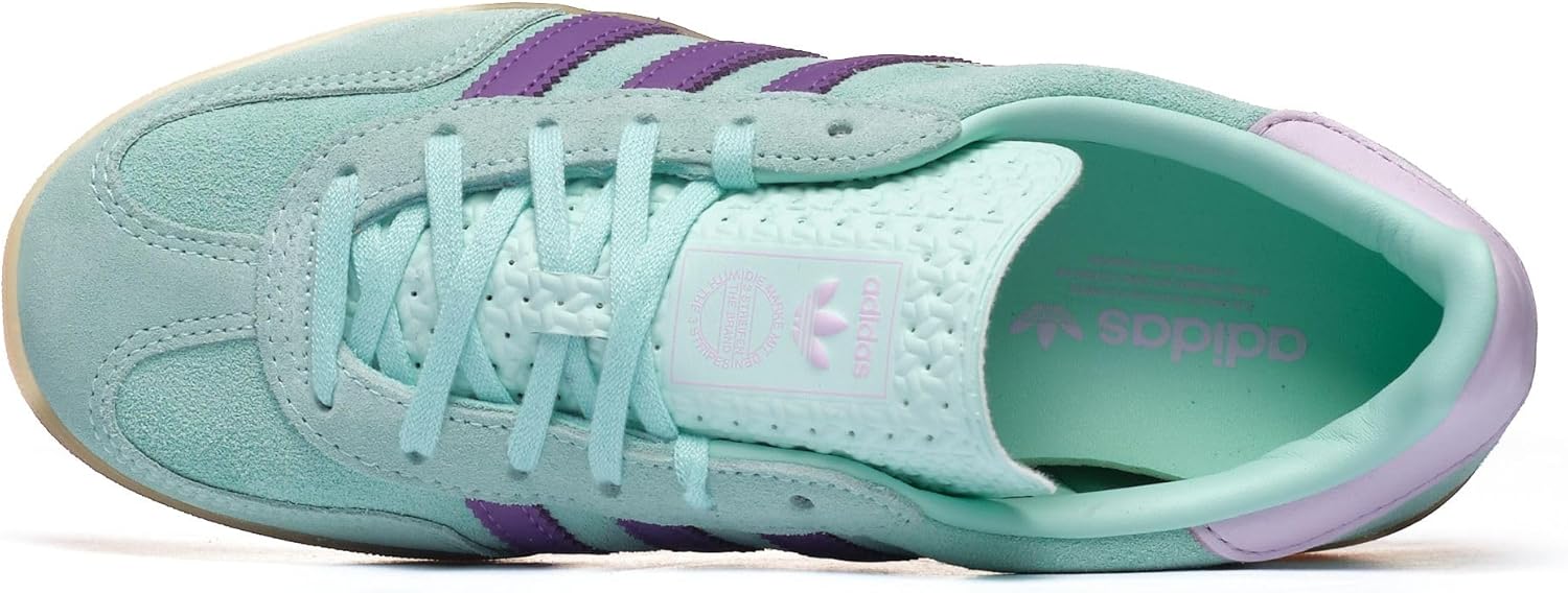 adidas Gazelle Indoor Women's Shoes, Clear Mint/Active Purple, Size 7.5