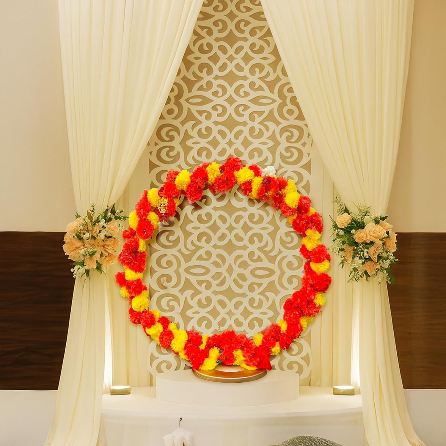 Special You janmashtami decoration items | pooja room decoration items | backdrop for pooja decoration | PVC backdrop stand for decoration | janmashtami decoration - Set of 9 pcs
