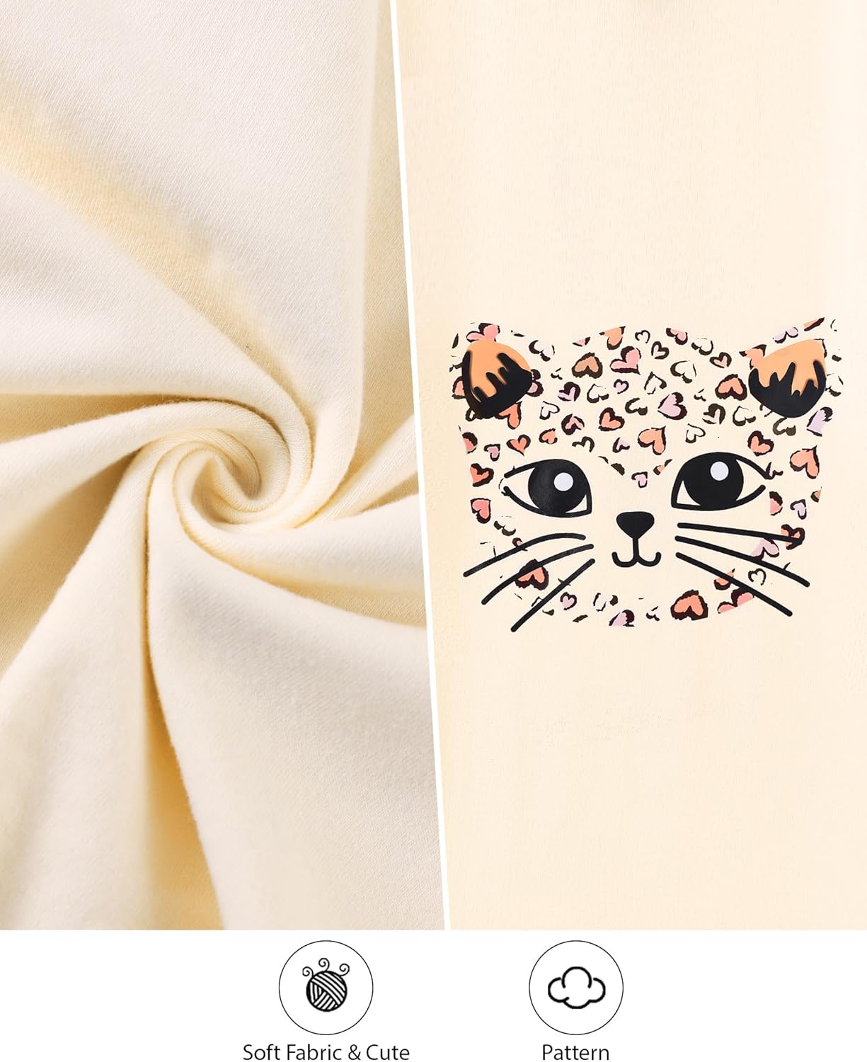 CARETOO Girls Pajamas Kids Cotton Pajama Sets 2-Piece Long Sleeve Pjs Comfy Girls Sleepwear for 4-12 Years - Image 6