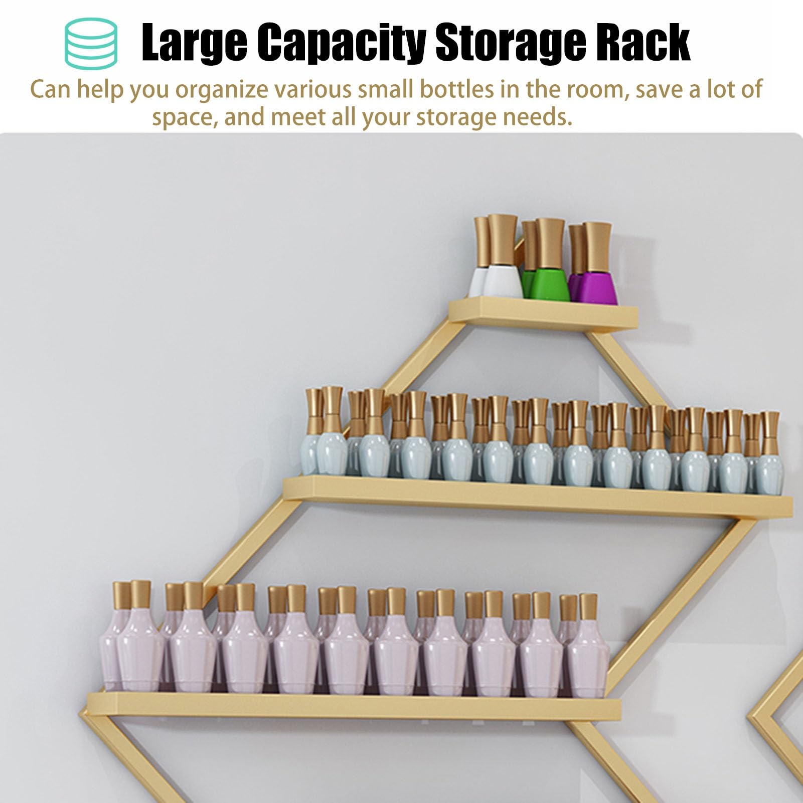 Scatola portaoggetti per smalti di Grande capacità, Porta smalti per la casa, Porta Cosmetici, Supporto per smalti per la Pittura delle Unghie (Bianco)