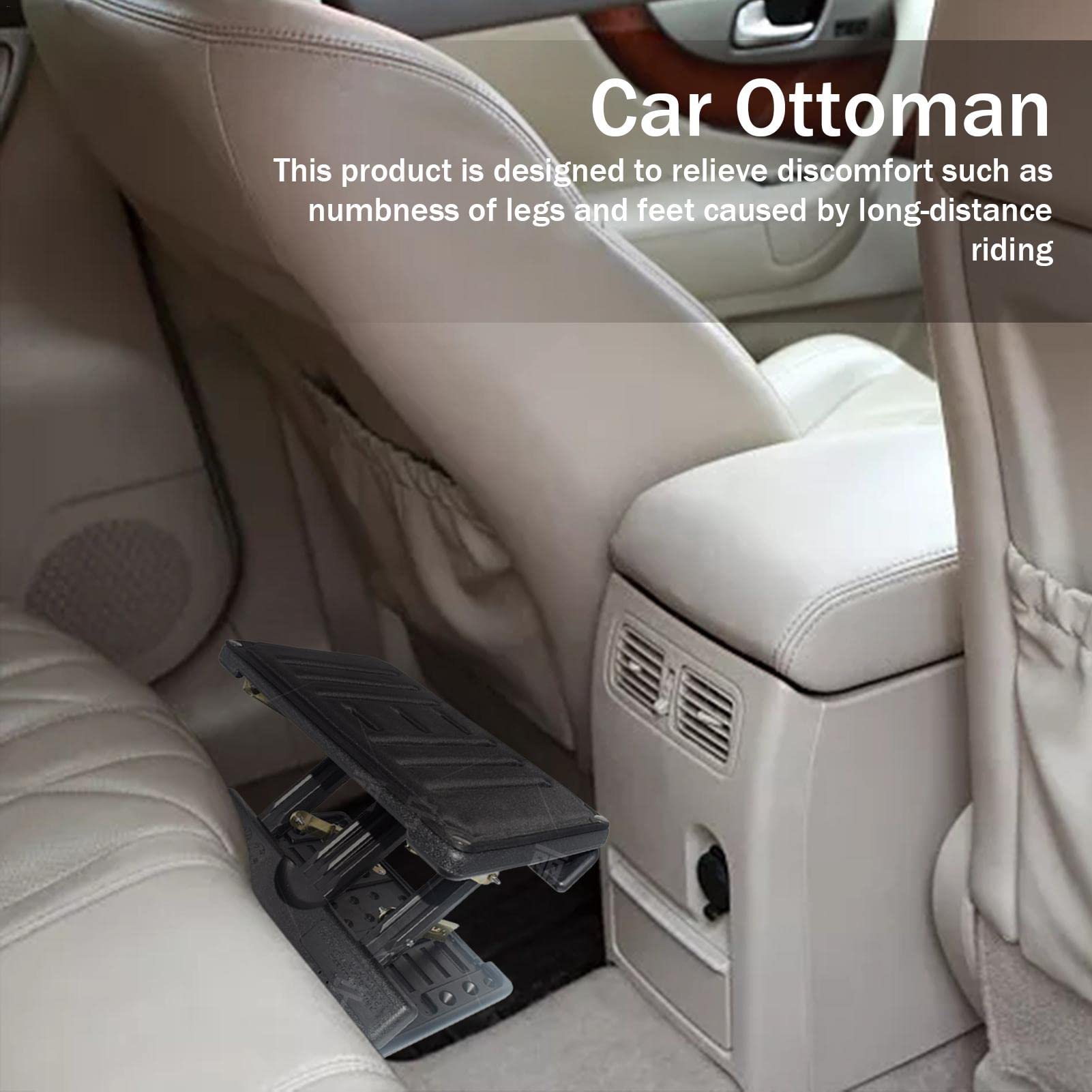 Verstellbare Fußstütze Rutschfeste Fußablage Mit Massage-Funktion Ergonomische Fußbank Mit Abnehmbarem Weichem Fußstützenpolster Für Auto, Unter Dem Schreibtisch, Zuhause, 4-stufige Höhenverstellung