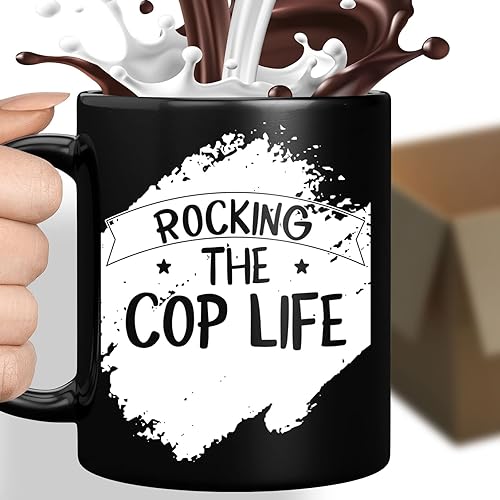 Bemrag Beak Cop Gifts For Police Officers, Great Father's Day Present, Funny Quote On Large 11oz Ceramic Coffee Mug