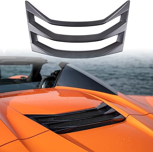 Cubierta de ventilación de aire para capó trasero de automóvil, compatible con Chevrolet Corvette C8 modelos convertibles 2020-2023, accesorios C8