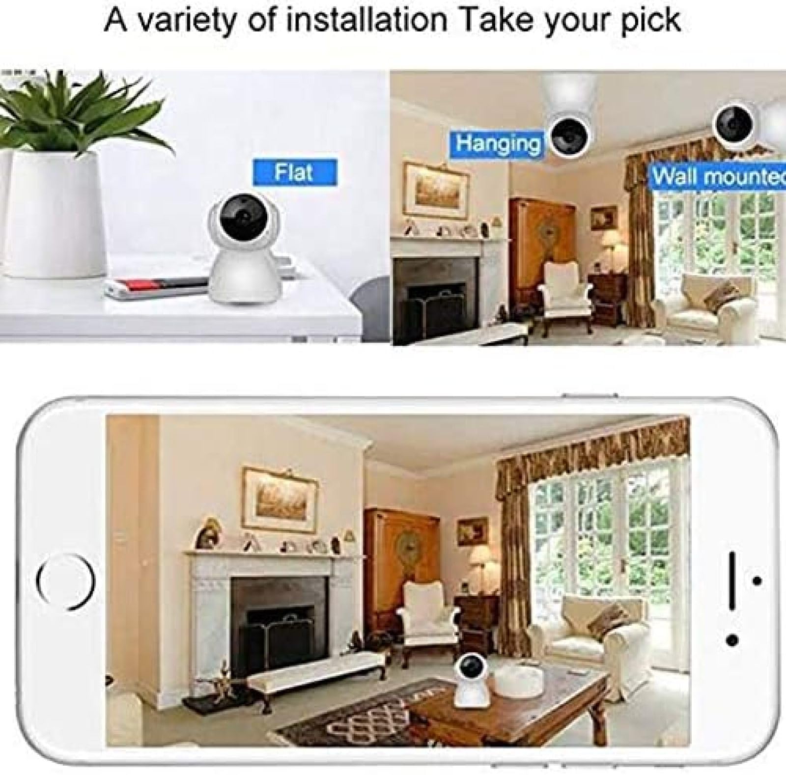 WiFi Bezprzewodowa AI Inteligentna kamera sieciowa HD Noktowizor Domowy zdalny monitor V380 HD 1080p Bezpieczeństwo sieci Mała kamera Kamera Bluetooth Kamera
