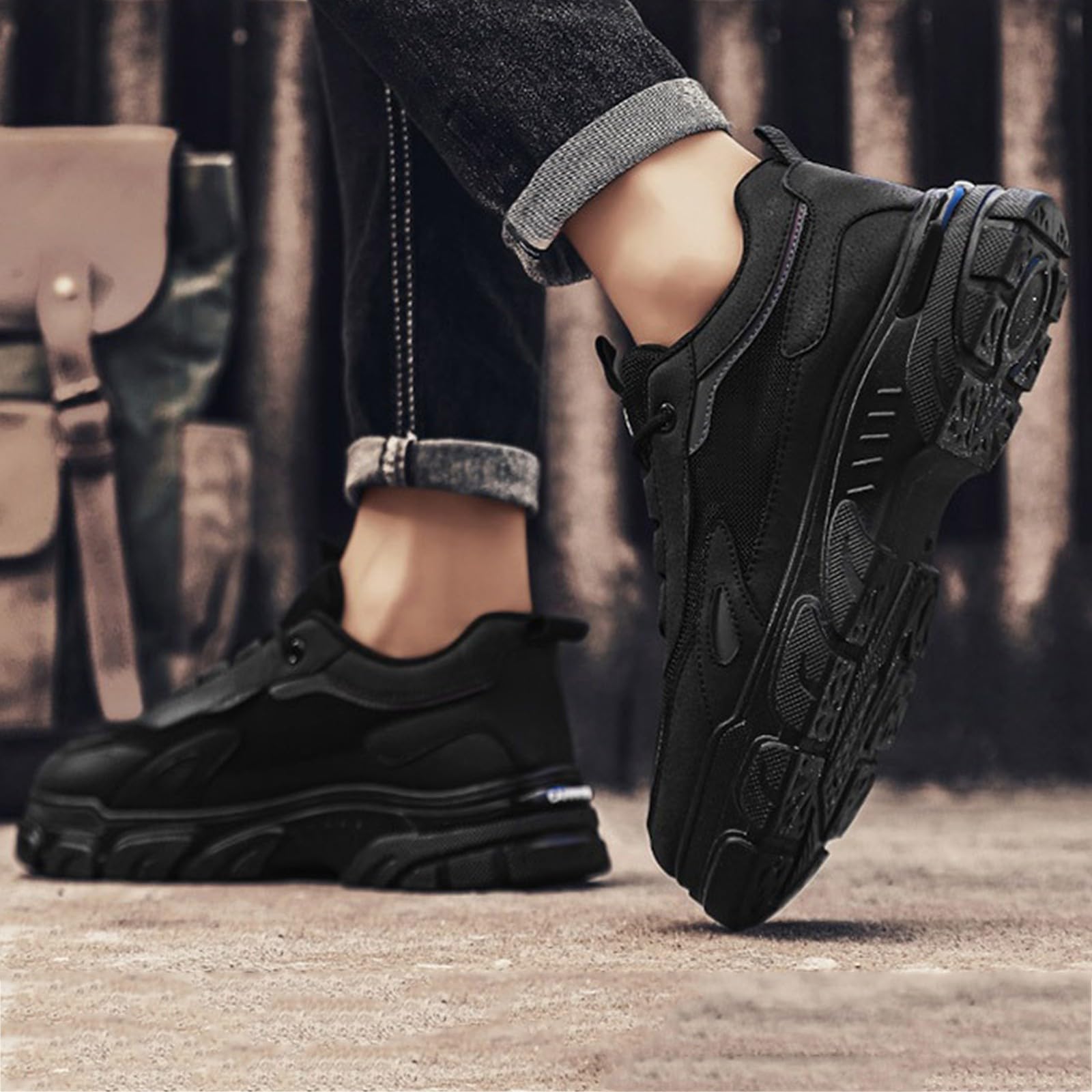 Zapatillas de correr para hombre, ligeras, transpirables, suela gruesa, zapatillas de deporte, antideslizantes, amortiguación, zapatillas de correr, zapatillas para hombre, zapatillas de senderismo