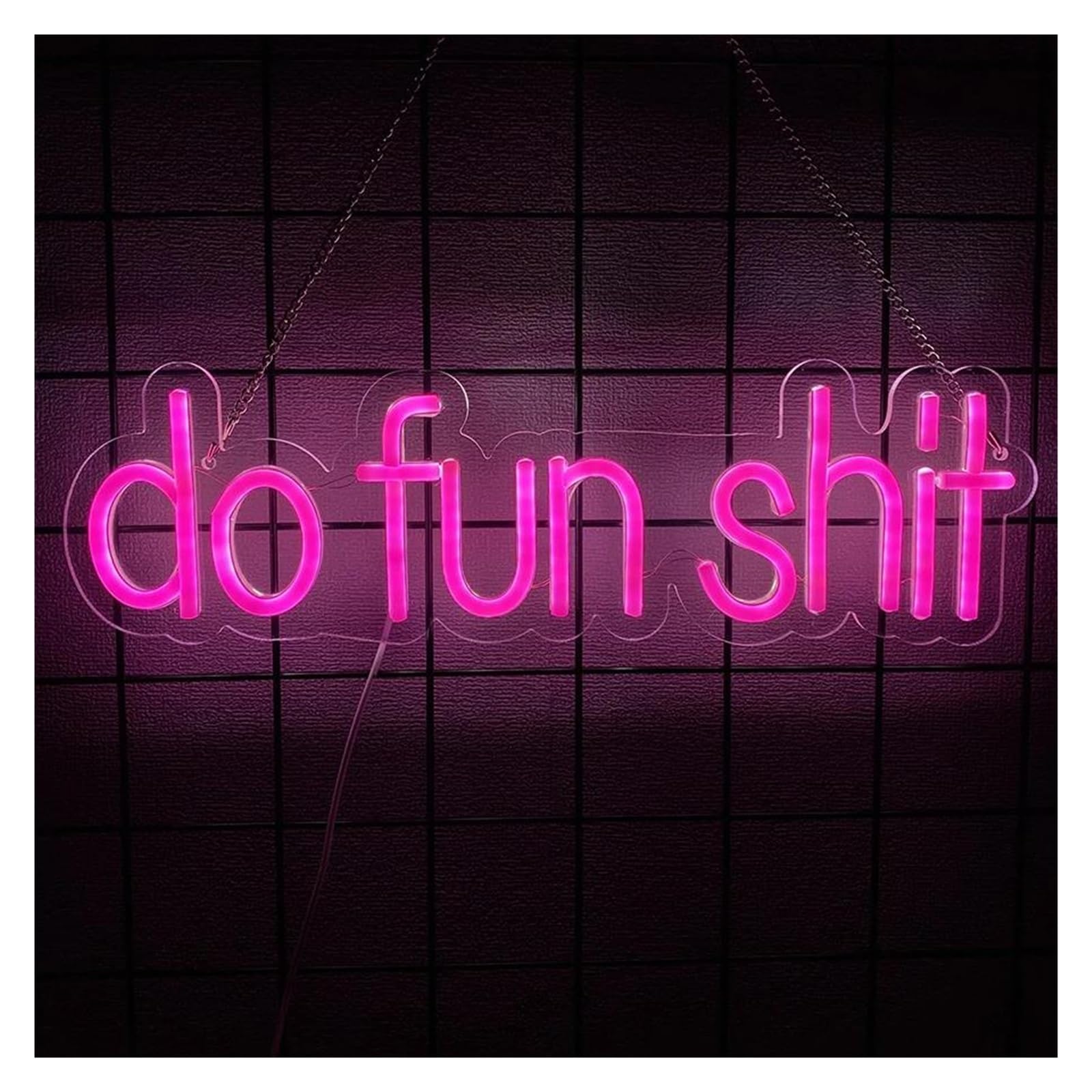 SHOUXI Sign Lamp Do Fun Shit Neon Sign for Wall Decor Lights USB Powered Switch for Party,Office,Bedroom 42cmх13cm